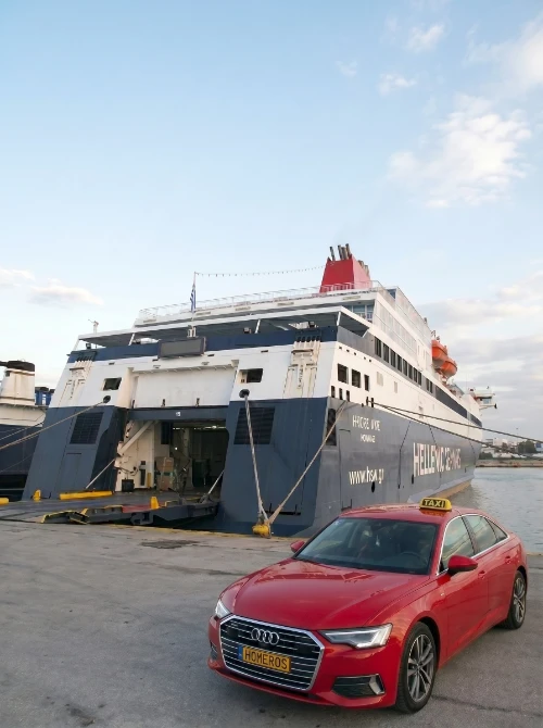 Chios taxi ferry ports